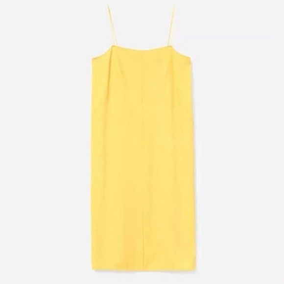 EVERLANE Japanese GoWeave Midi Cami Slip Dress in yellow - Picture 3 of 7